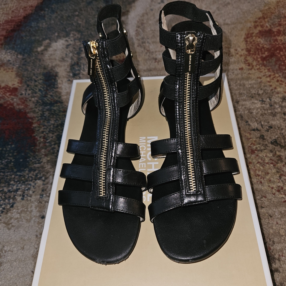 Michael Kors Black Gladiator Sandals